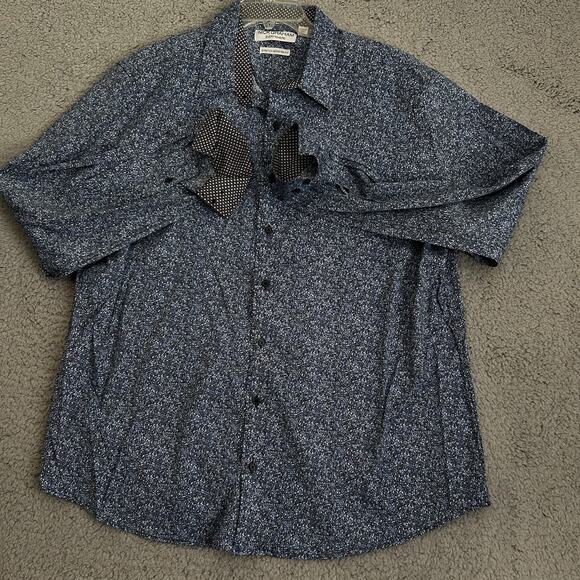 Nick Graham Other - Nick Graham Blue Paisley Everywhere Stretch Modern Fit Button-Up 2XL Flip Cuff